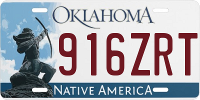OK license plate 916ZRT