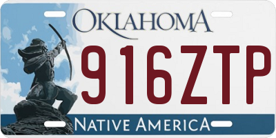 OK license plate 916ZTP