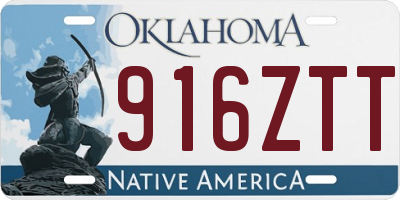 OK license plate 916ZTT