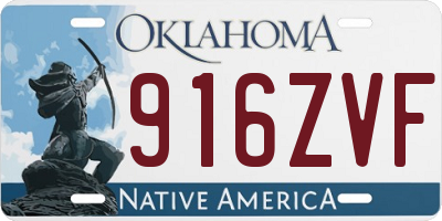 OK license plate 916ZVF