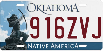 OK license plate 916ZVJ