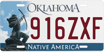 OK license plate 916ZXF