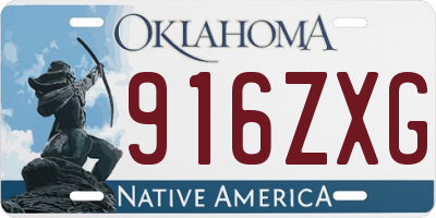 OK license plate 916ZXG