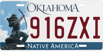 OK license plate 916ZXI