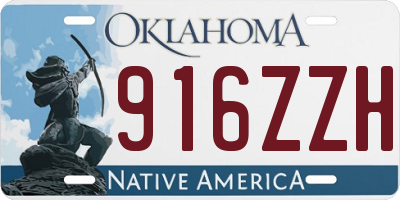 OK license plate 916ZZH