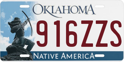 OK license plate 916ZZS