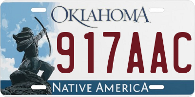 OK license plate 917AAC