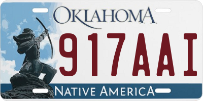 OK license plate 917AAI