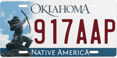 OK license plate 917AAP