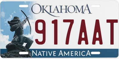 OK license plate 917AAT