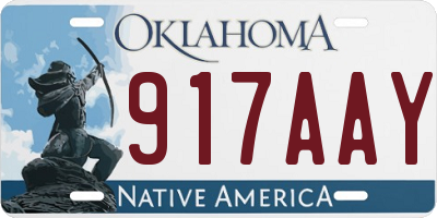 OK license plate 917AAY