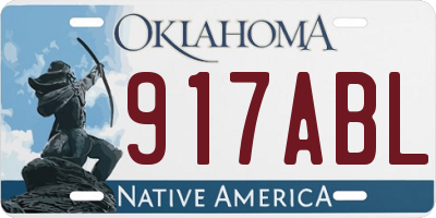 OK license plate 917ABL