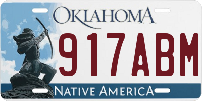 OK license plate 917ABM