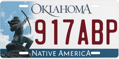 OK license plate 917ABP