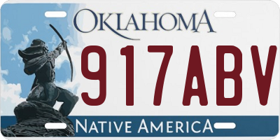 OK license plate 917ABV