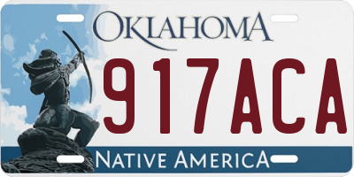 OK license plate 917ACA