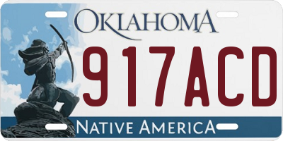 OK license plate 917ACD