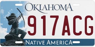 OK license plate 917ACG