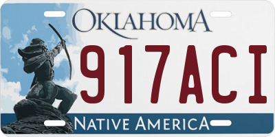 OK license plate 917ACI
