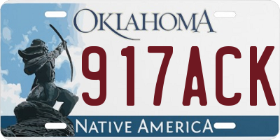 OK license plate 917ACK