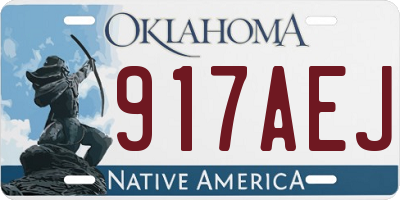 OK license plate 917AEJ