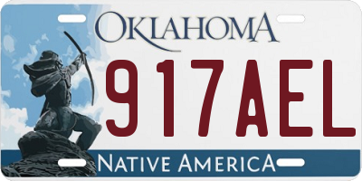 OK license plate 917AEL