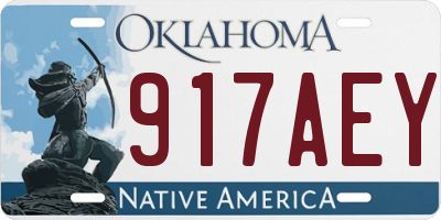 OK license plate 917AEY