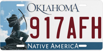 OK license plate 917AFH