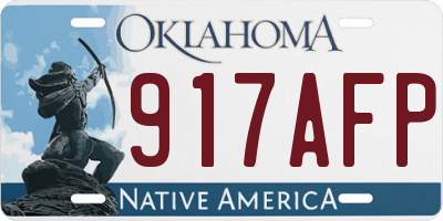 OK license plate 917AFP