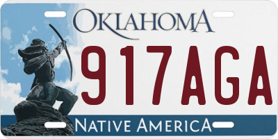OK license plate 917AGA