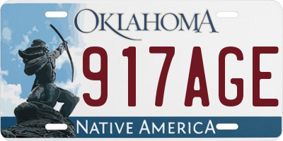 OK license plate 917AGE