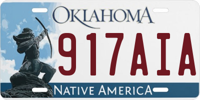 OK license plate 917AIA
