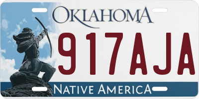 OK license plate 917AJA