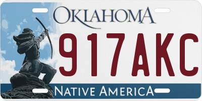 OK license plate 917AKC