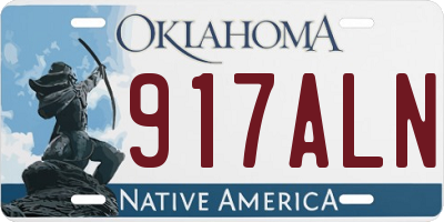 OK license plate 917ALN