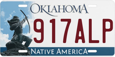 OK license plate 917ALP