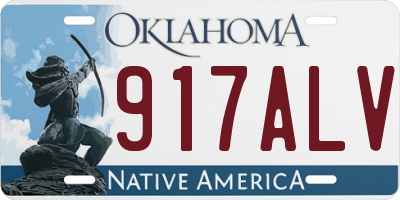 OK license plate 917ALV