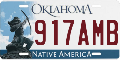 OK license plate 917AMB