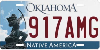 OK license plate 917AMG