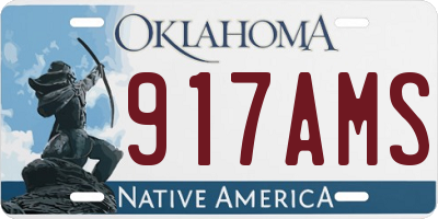 OK license plate 917AMS
