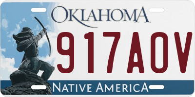OK license plate 917AOV