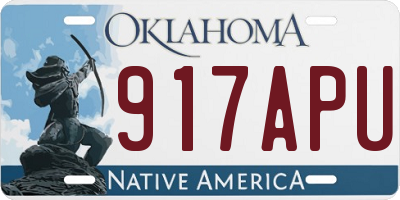 OK license plate 917APU