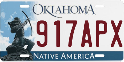 OK license plate 917APX
