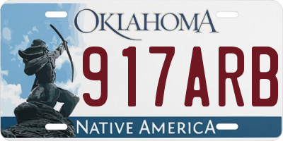 OK license plate 917ARB