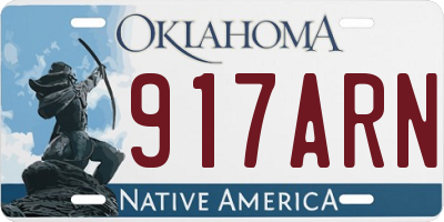 OK license plate 917ARN