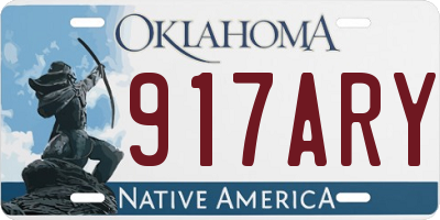 OK license plate 917ARY