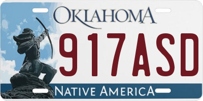 OK license plate 917ASD