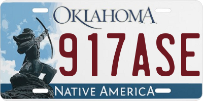 OK license plate 917ASE