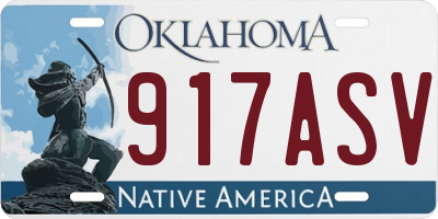 OK license plate 917ASV