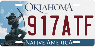 OK license plate 917ATF